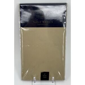 Harbor‎ Home "Liberty Basics" Khaki Knit Tablecloth 60" Round 100% Polyester